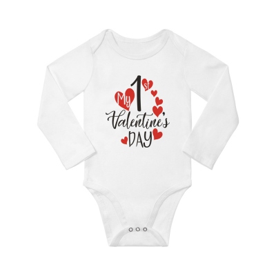 Bodysuits i bomull med långa ärmar, unisex-babydressar med minnesdagar, bodysuit för spädbarn Present till nyfödda/spädbarn