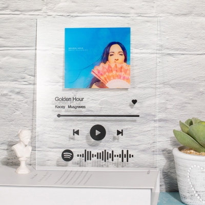 Customized Scannable Spotify Code Music Plaque with a Free Keychain