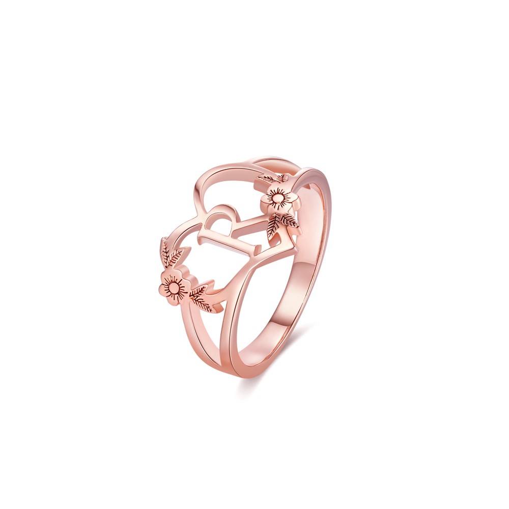 dainty letter ring
