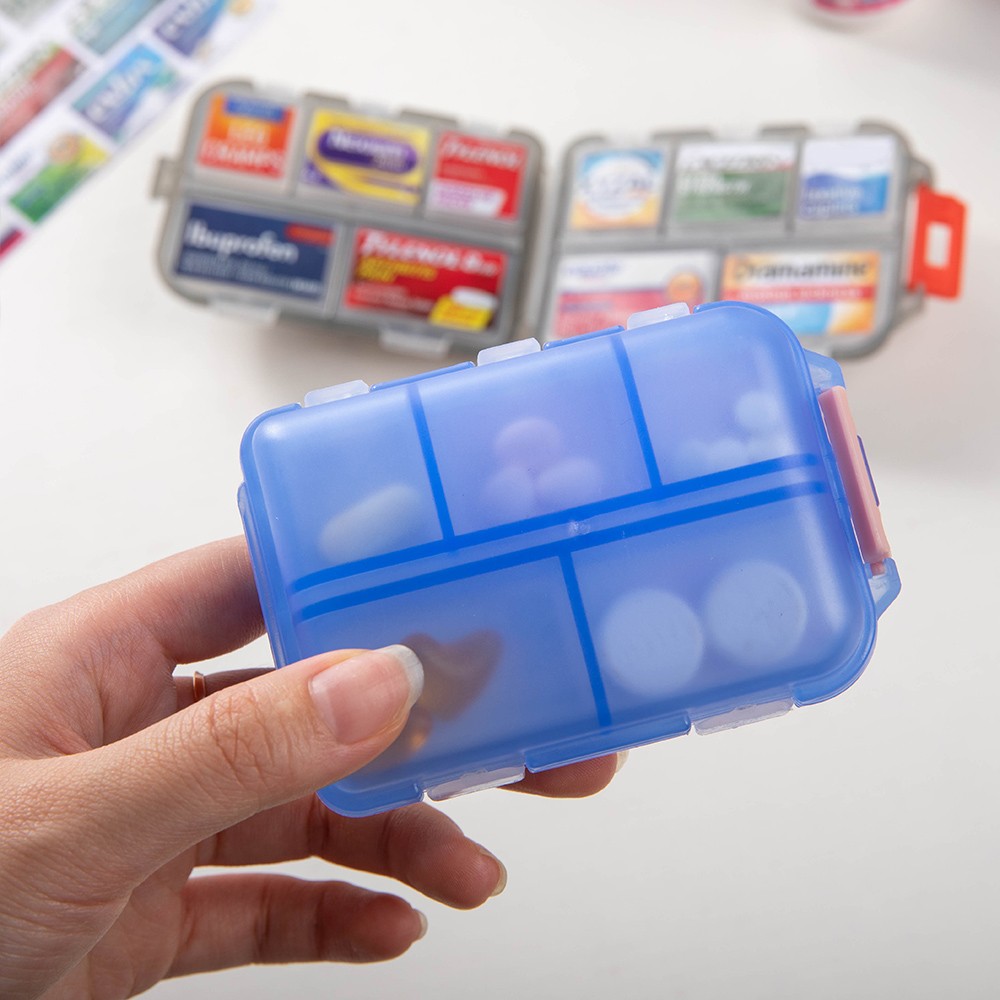 DIY Taschenapotheke mit Medikamentenetiketten, Mikroapotheke, Reisepillenbehälter, Mini-Medikamentenorganisator, Pillenorganisator, Reiseapotheke
