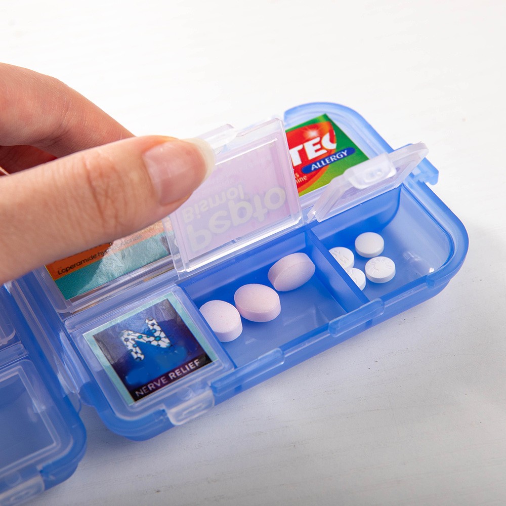 Farmacia tascabile fai da te con etichette medicinali, micro farmacia, contenitore per pillole da viaggio, mini organizzatore di farmaci, organizzatore di pillole, farmacia da viaggio