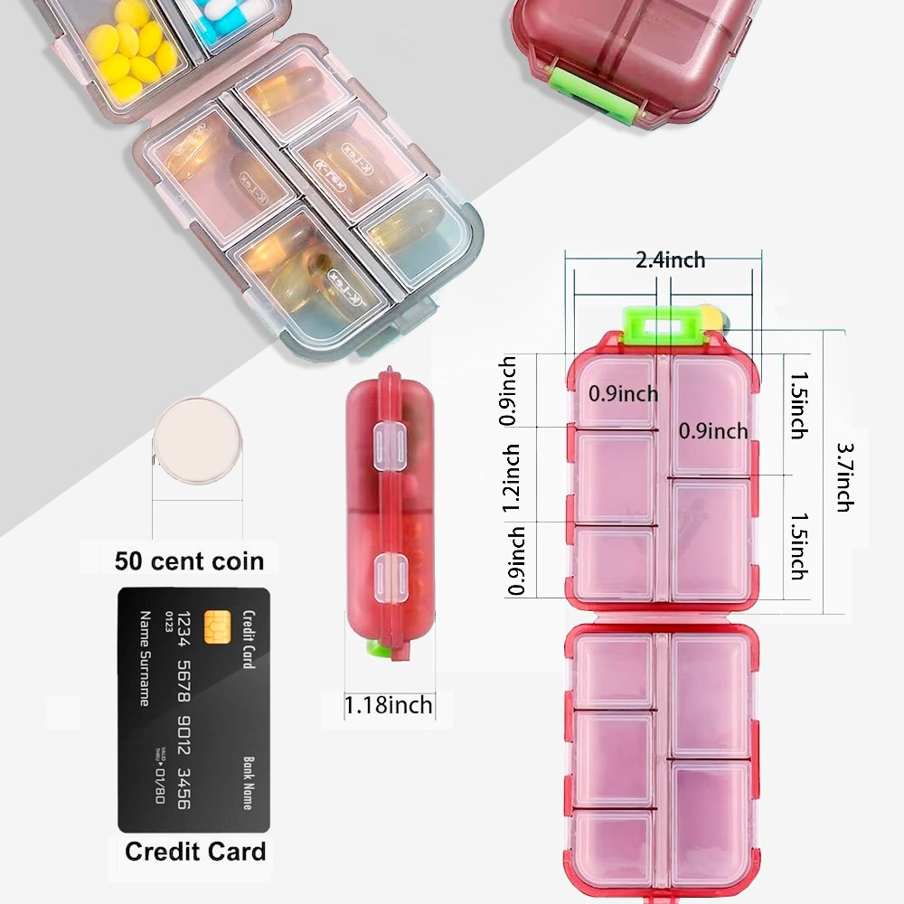 Farmacia tascabile fai da te con etichette medicinali, micro farmacia, contenitore per pillole da viaggio, mini organizzatore di farmaci, organizzatore di pillole, farmacia da viaggio