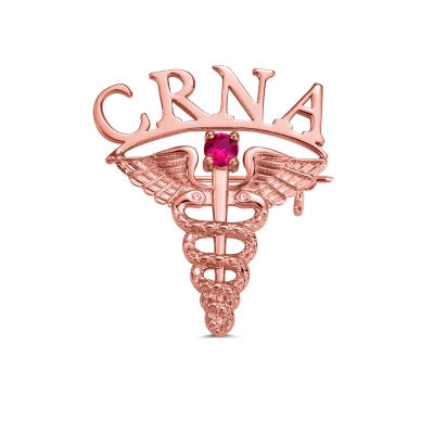 Personalized Medical Graduation Theme Pin with Birthstone