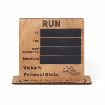 Personalisierte Rekordtafel für den besten Läufer