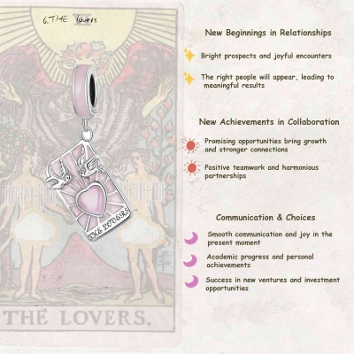 Tarot Card Necklace Pendant, Sterling Silver 925 Major Arcana Jewelry with Gemstones, Spiritual Protection & Energy Amulet for Mystics/Tarot Lovers