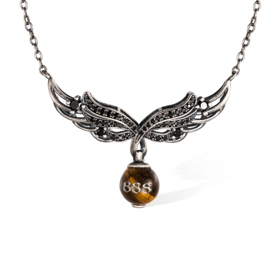 Collier en cristal personnalisé avec numéro d'ange, collier d'ailes d'ange, collier en cristal naturel, bijoux spirituels, cadeau d'anniversaire/de Noël pour femmes/demoiselles d'honneur