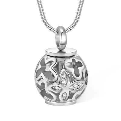 Collana personalizzata dell'urna del medaglione della farfalla, gioielli commemorativi dell'urna dell'animale domestico, collana dell'acciaio inossidabile, regalo commemorativo per le ceneri umane
