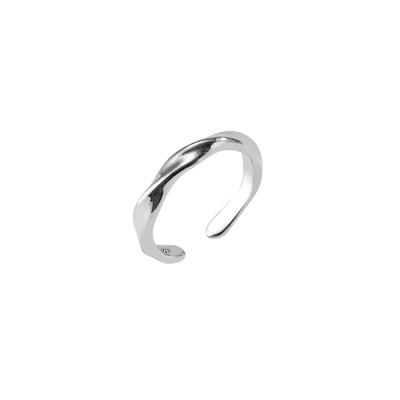 Anello a fascia ondulata regolabile, anello, anello impilabile unisex in acciaio inossidabile, regalo di compleanno/anniversario/San Valentino per uomini/donne/mamma/amici/amante