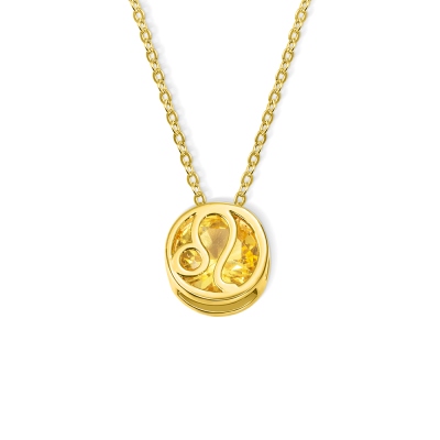 Custom Birthstone Charm Necklace with Zodiac Sign, Alloy Women's Jewelry, Birthday/Anniversary/Graduation Gift for Mom/Wife/Friends
