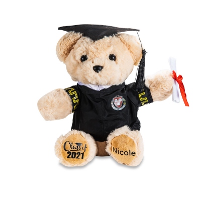 Maßgeschneiderter Abschluss-Teddybär mit Schulabzeichen