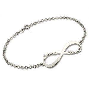 Personalized Knot Symbol Bracelet with Name