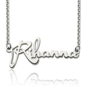 Personalized Celebrity Name Necklace Sterling Silver