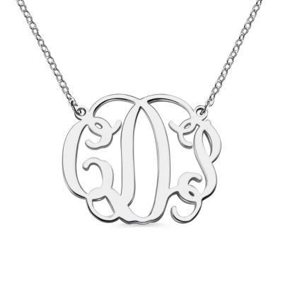 Customized Taylor Swift Monogram Necklace Sterling Silver