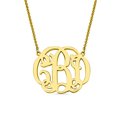 Personalized Gold Monogram Necklace