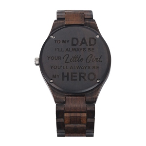 Personalized Ebony Watch for Dad