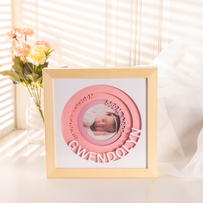 Annonce de naissance de nouveau-né personnalisée Photo renommée pour cadeau nouveau-né