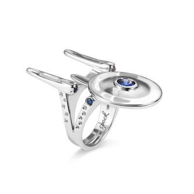 Customized USS Enterprise Ring in Sterling Silver