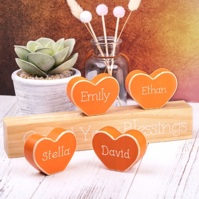 Personalized Name Heart Ornaments Home Decor