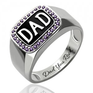 Customize with Your Name Anniversary Ring for Him
