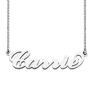 Customized Stylish Name Necklace In Silver