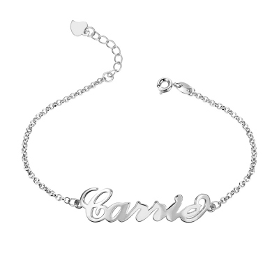 Personalized Name Anklet in Silver