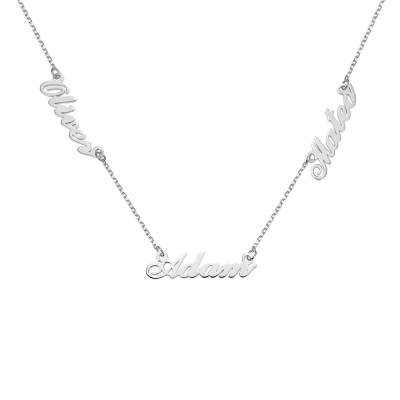 Personalized Tres-Names Necklace