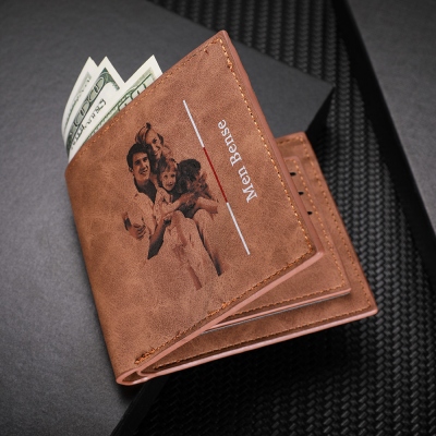 Anpassad plånbok för fotokort för män