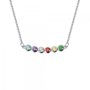 Customized Six-Birthstones Necklace
