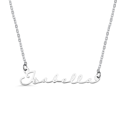Personalized Minimalist Name Necklace in Silver