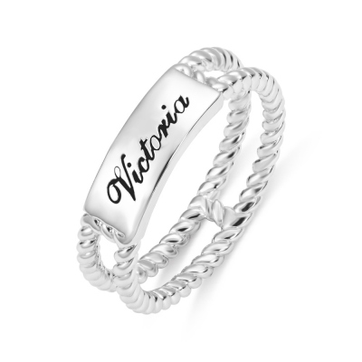 Customized Twisted Rope Ring