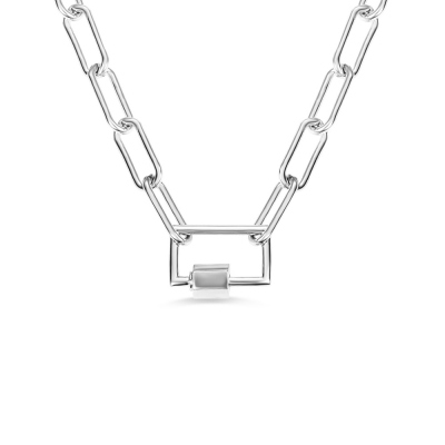 Personalisierte Schraubverschluss Büroklammer Kette Halskette