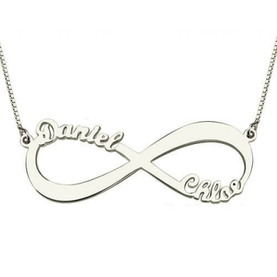 Custom Engraved Sterling Silver Infinity Name Plated Nameplate Custom Pendant Jewelry Gift for Women