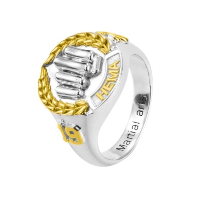 Personalized Martial Arts Championship Ring
