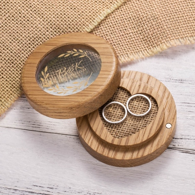 Personalized Wedding Ring Box for Lovers