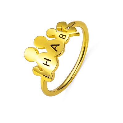 Customized Figures Ring in Gold