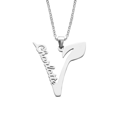 Customized Vegan Necklace in Sterling Silver