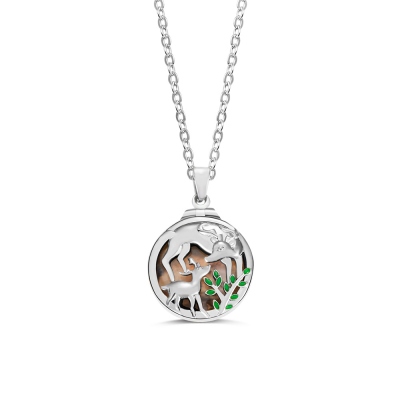 Personalized Photo Elk Necklace with Engraving