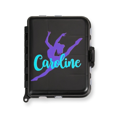 Custom Dance Pose Hair Pins Case with Name