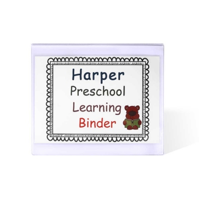 Personalized Preschool Learning Binder