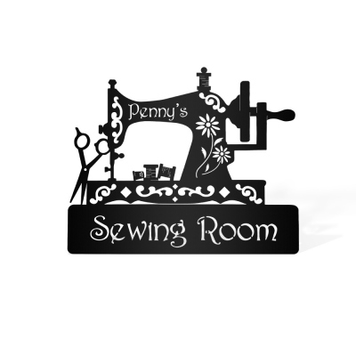 Personalized Engraved Metal Sewing Room Sign