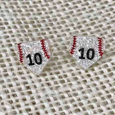 Personalized Baseball Softball Earrings
