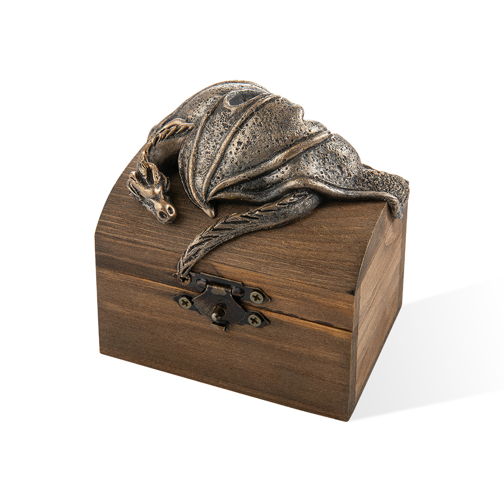 Caixa de anel de dragão personalizada com nome, suporte de anel de madeira, caixa de joias personalizada para proposta/casamento/noivado, presente de homenagem para ele