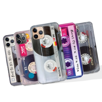 Benutzerdefinierte Vintage Kassette Handyhülle, 80er Retro-Stil Audio Mixtape Hülle für iPhone alle Modelle