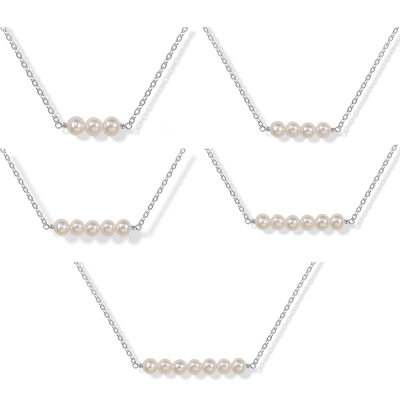 Collier barre de perles, collier de la décennie jalon pour femme, 30e, 40e, 50e, 60e, 70e anniversaire cadeau pour femme/mère/grand-mère
