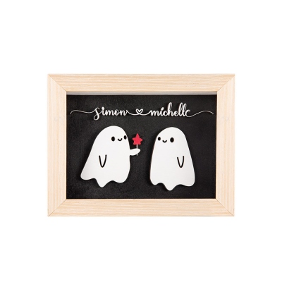 Personalized Valentine's Day Decor, Cute Ghost Decor, Couple Gifts, Valentine's Day Gifts, Halloween Decor, Gift for Couples