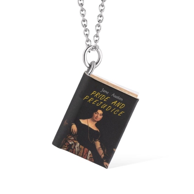 Custom Book Necklace, Personalized Book Name & Authors, Openable Book Pendant, Creative Gift, Gift for Book Lovers/Readers/Authors/Teachers