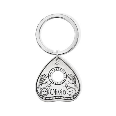 Personalized Name Pet Id Tag, Ouija Planchette Pet Tag, Cat Tag, Tiny Dog Tag, Cat Collar Charm, Gift for Pet Lovers