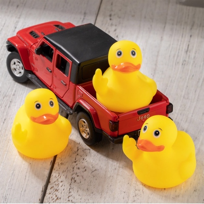 (Set of 3pcs) Rubber Duck Car Ornaments, Jeep Ducking, Buck F.U.Duck, Car Decor for Jeep Wrangler, Gift for Jeep Lover/Him/Friends