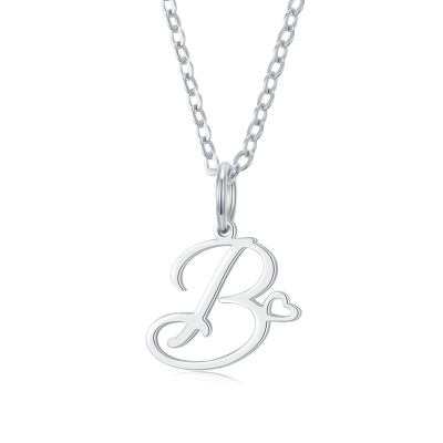 Personalisierte Initialen-Halskette mit kleinem Herz, individuelle Buchstabenketten, Initialenschmuck, personalisierte Geschenke für Freundin/Brautjungfer/Freunde