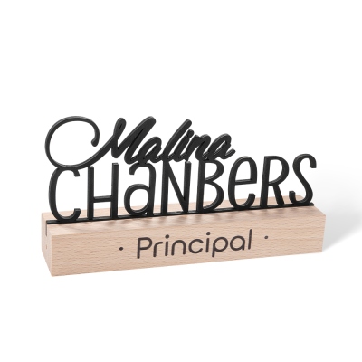 Personalisiertes Namensschild, Namensschilder für Lehrer, Schreibtisch-Namensschilder aus Holz, Geschenke zur Wertschätzung von Lehrern, Bürogeschenke, berufliche Geschenke für Schulleiter/Mitarbeiter